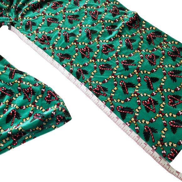 Eyeshadow Christmas womens Jumpsuit size medium Green color straight leg nwot - Picture 6 of 13